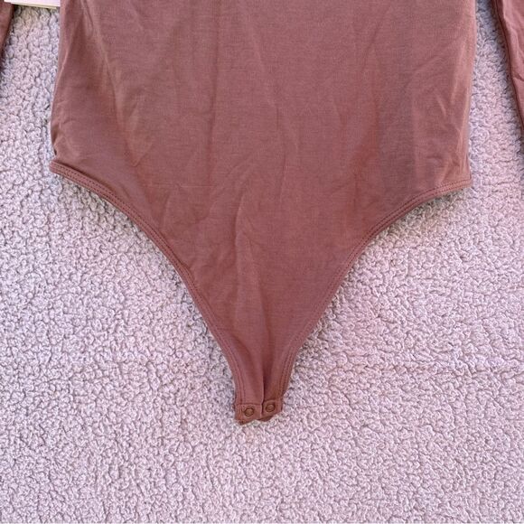 NEW Wilfred Toulouse Caramelized Walnut Noix De Grenoble Thong Bodysuit Sz S - Picture 4 of 11
